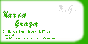 maria groza business card